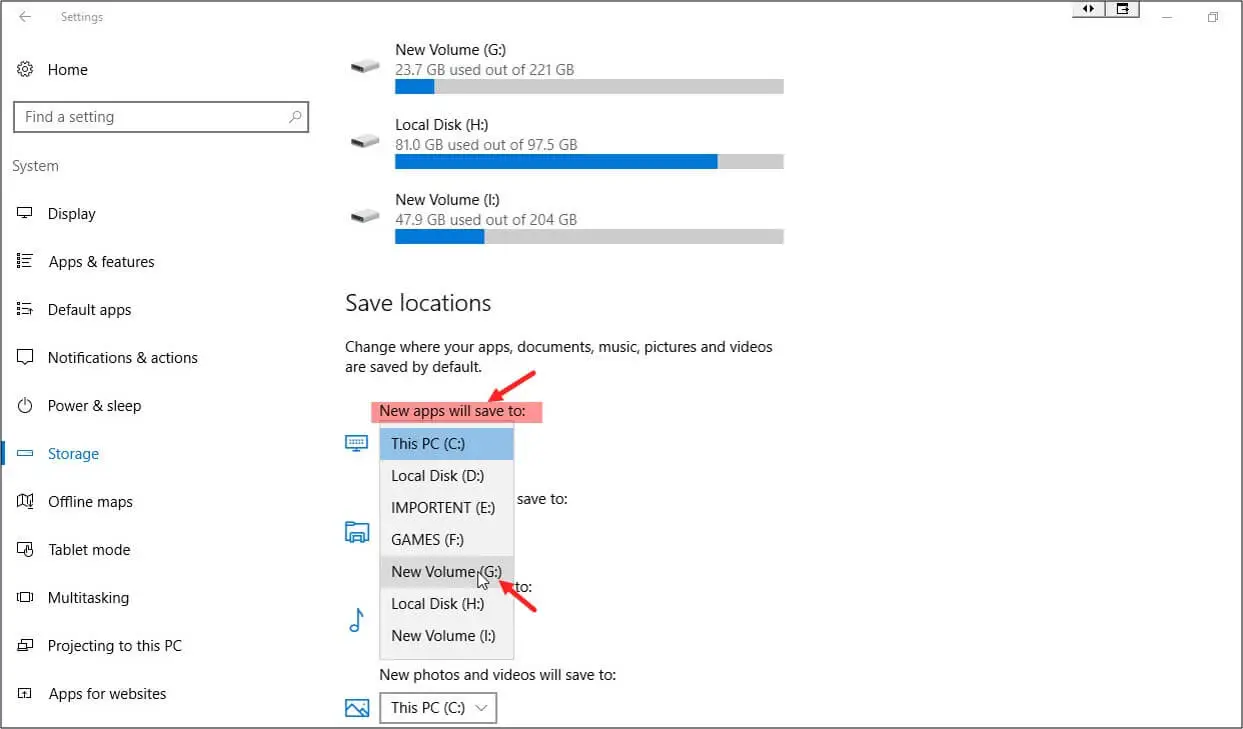 Install Move Apps Another Drive Windows 10