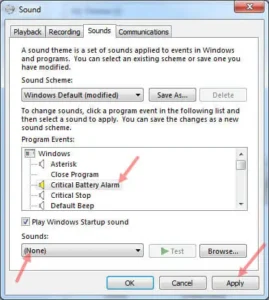 Disable Sounds Windows