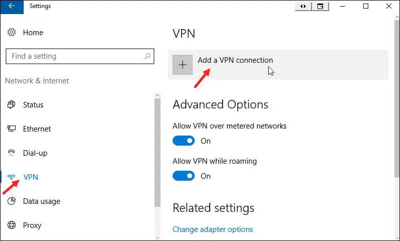 Connect VPN Windows