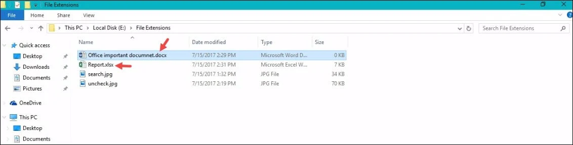Show File Extensions Windows