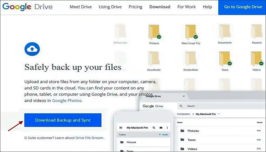 Sync Desktop PC with Google Drive Google Photos